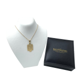 Torah Design Ten Commandments 14k Yellow Gold Pendant