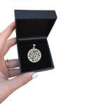 Shema Israel Pendant in 14k Gold Diamond Cutout