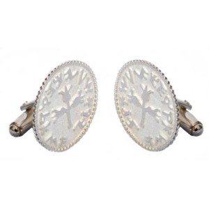 Silver Coin Design Cufflinks