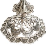 Sterling Silver Flower Filigree Candle Holders