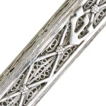 Sterling Silver Rectangular Filigree Mezuzah