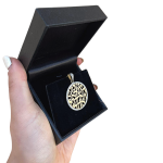 Shema Yisrael Flat 14k Gold Two-Tone and Diamond Large Pendant