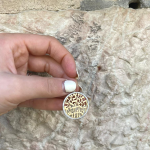 Shema Yisrael Flat 14k Gold Two-Tone and Diamond Large Pendant