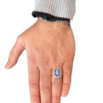 Lion of Judah RING – 14K Gold & Blue Enamel Men’s Diamond Signet Ring