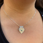 Gold and Silver with Turquoise Holiness of Ha’ari Kabbalah Pendant Chain Set