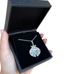 Roman Glass Pomegranate Chai Silver Necklace