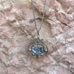 Roman Glass Pomegranate Chai Silver Necklace