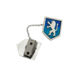 Silver Lion of Judah Blue Enamel Tallit Clips