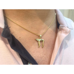 Soft Curves 14K Gold Chai Pendant