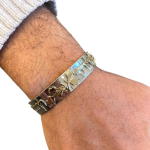 Silver and Gold Ani L’Dodi Cuff Bracelet