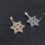 Star of David Pendant – 14K Gold Stars in