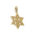 Star of David Pendant – 14K Gold Stars in