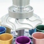 Multi-Color Wine Fountain with 8 Kiddush Cups
