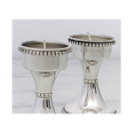 Sterling Silver Beaded Candlesticks for Tealights