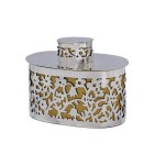 Floral Sterling Silver Etrog Box – Choice of 2 colors