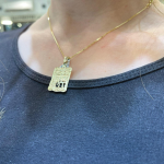 Western Wall Chai 14k Gold Pendant