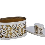 Floral Sterling Silver Etrog Box – Choice of 2 colors