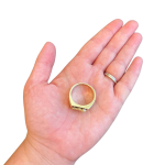Bob Marley Style 14K Yellow Gold & Onyx Lion of Judah Ring