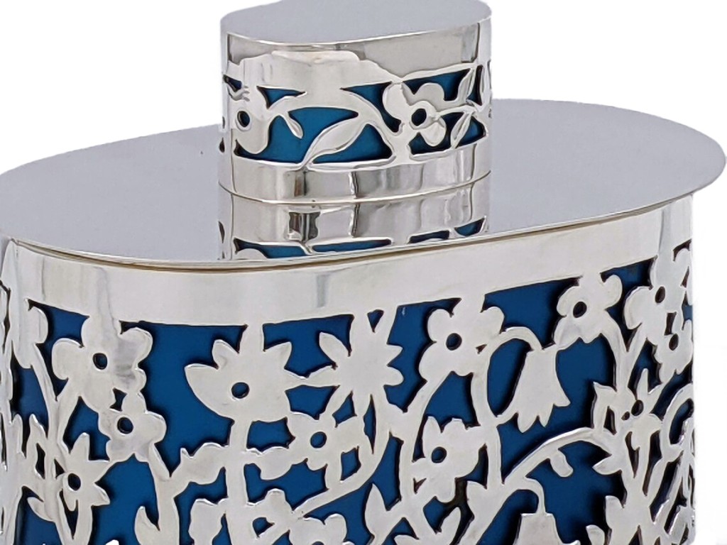 Floral Sterling Silver Etrog Box – Choice of 2 colors