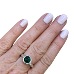 Silver and Eilat Stone Solar Ring