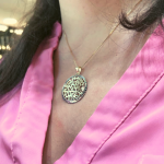 Yellow and White Gold Shema Israel Pendant