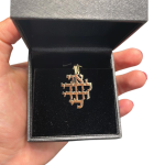 14k Gold Cutout Ani L’Dodi Pendant