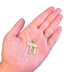 14k Gold Jerusalem Western Wall Chai Pendant