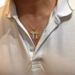 14k Gold Jerusalem Western Wall Chai Pendant