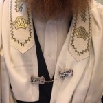 Silver Jerusalem Enamel Tallit Clip