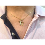 Soft Curves 14K Gold Chai Pendant