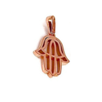 14k Gold Modern Jewish Hamsa Pendant