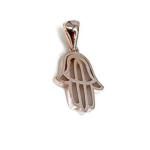 14k Gold Modern Jewish Hamsa Pendant