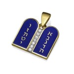 Ten Commandments Pendant – 14K Yellow Gold and Diamonds