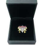 Menorah Star of David Ring – 14K Gold, Diamonds and Rubies