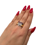 Menorah Star of David Ring – 14K Gold, Diamonds and Rubies