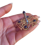 Contemporary Sterling Silver Gemstone Dreidel