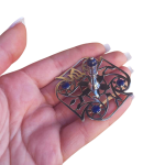 Contemporary Sterling Silver Gemstone Dreidel
