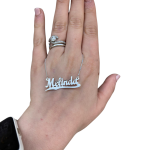 Silver Underlined Script Name Necklace