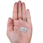 Silver Eternity Hebrew Script Name Necklace