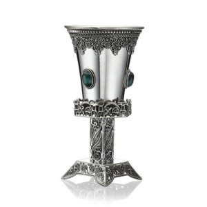 Eilat Stone-encrusted Hexagon in Sterling Silver