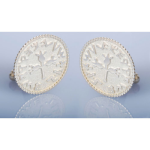 Silver Coin Design Cufflinks
