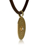 14K Gold 5 Metals Cat’s Eye Stone Journey Prayer Kabbalah Pendant Necklace Set