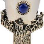 Kiddush Cup – Jerusalem Filigree Lapis Lazuli Silver