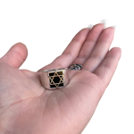 14K Gold Black Onyx Star of David Ring