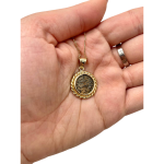 Israel Ancient Masada Coin 14k Gold Medallion Pendant