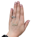 Sterling Silver Hebrew Script Personalized Name Necklace