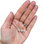 Sterling Silver Hebrew Script Personalized Name Necklace