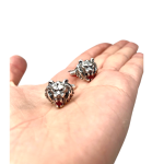 Sterling Silver Ruby Lion of Judah Cufflinks