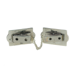 Colored Enamel Jerusalem Silver Tallis Clips