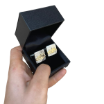 Silver and Gold Jerusalem Square Cufflinks